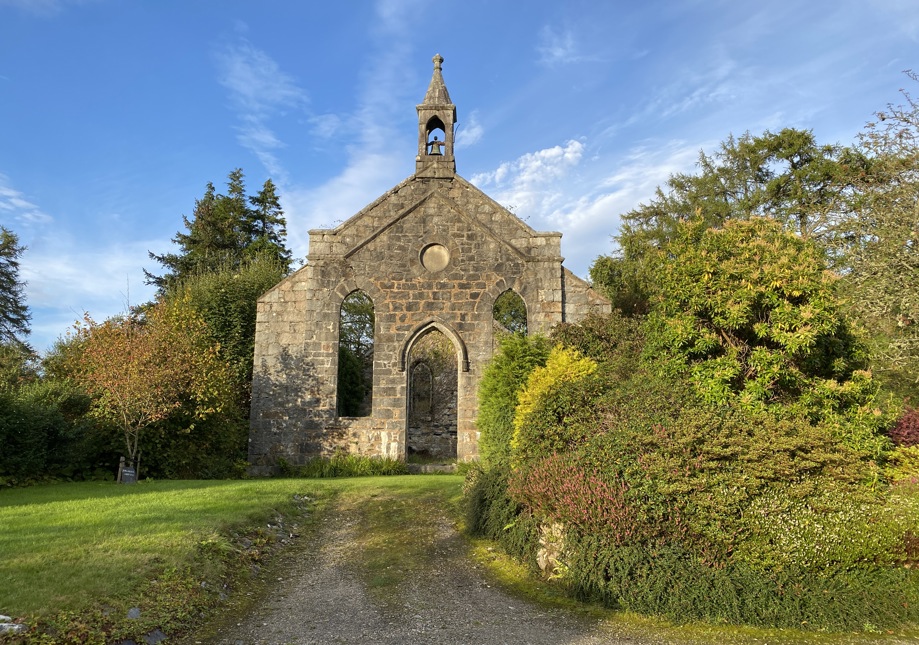 Old church ruins at Glenrigh House self catering accommodation